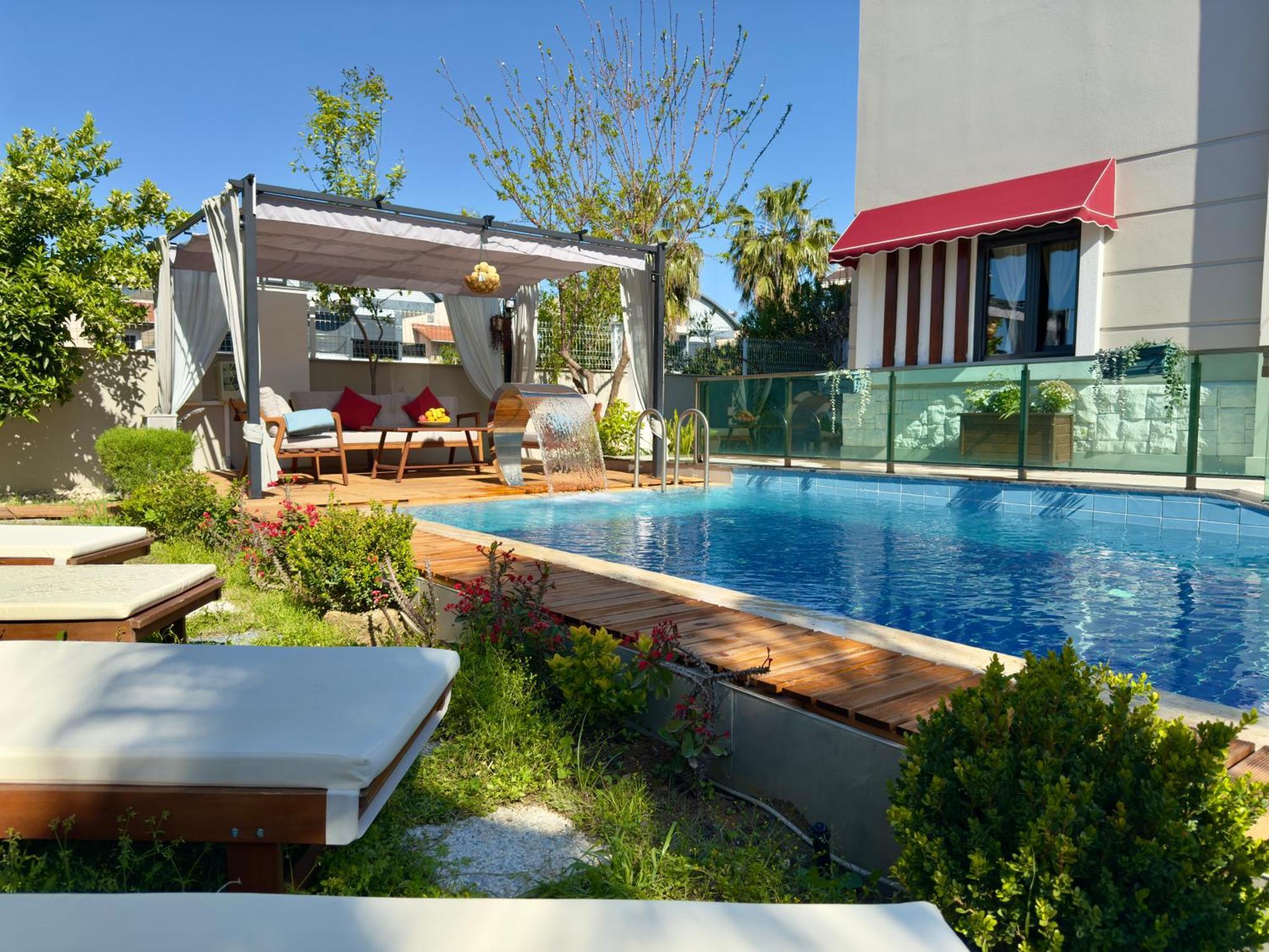 Villa Annabell1 With Swimming Pool And Jacuzzi, 3 Floors Белек Экстерьер фото